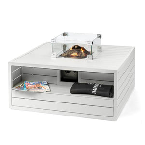 Happy Cocooning Aluminium Square 106cm Coffee Table in Grey and White