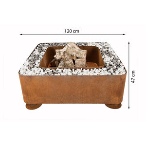 GrillSymbol Fogo Fire Pit CorTen Steel 120cm