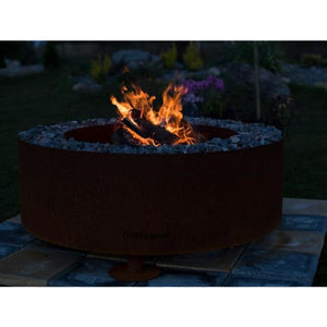 GrillSymbol Luna Fire Pit Corten Steel 119cm