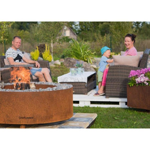 GrillSymbol Luna Fire Pit Corten Steel 119cm