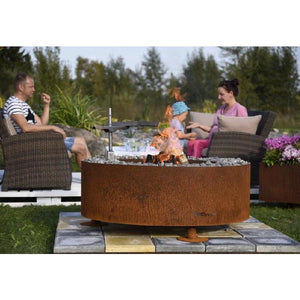 GrillSymbol Luna Fire Pit Corten Steel 119cm