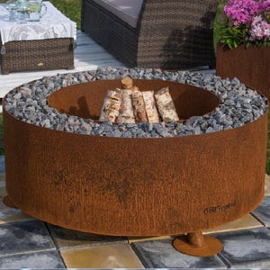 GrillSymbol Luna Fire Pit Corten Steel 119cm