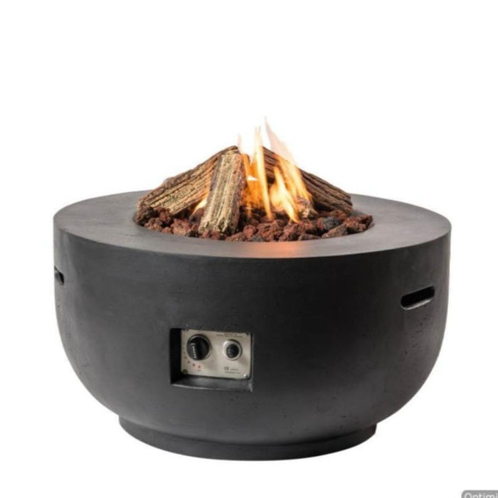 Happy Cocooning Gas Fired 91 cm Fire Pit in Grey or Black