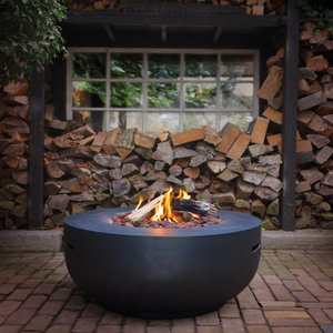 Happy Cocooning Gas Fired 91 cm Fire Pit in Grey or Black