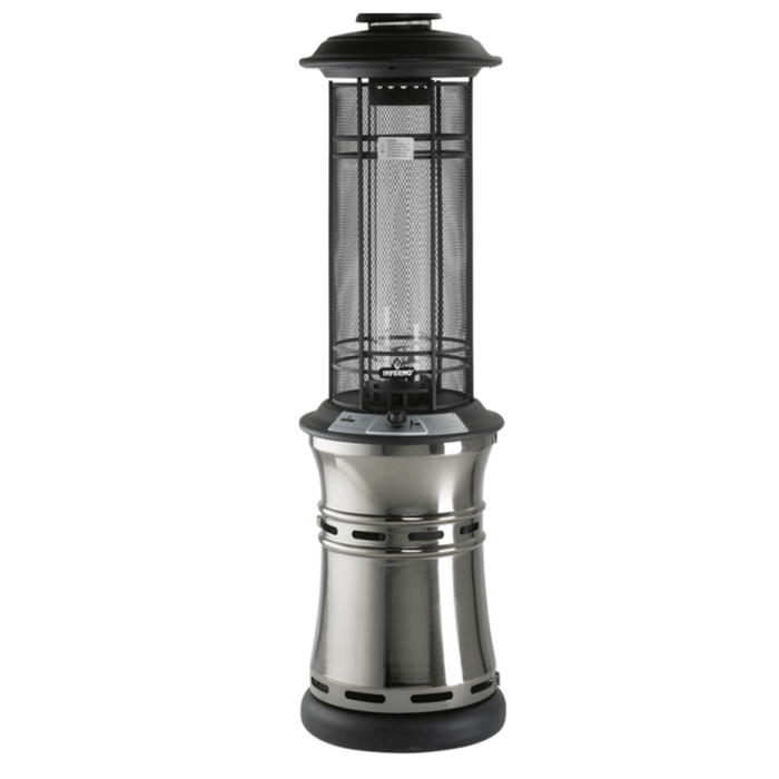 Lifestyle Santorini Patio Heater Gun Metal Quartz Glass 11kW